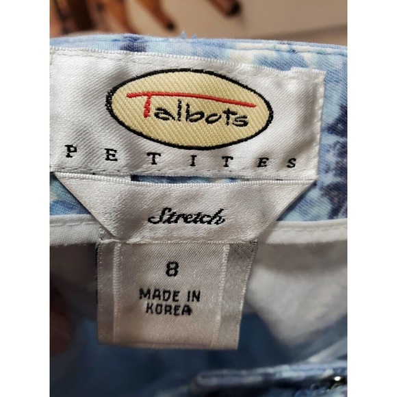 Talbots Womens Blue Mid Rise Casual Straight Leg Stretch Pants Size Petites 8 - Picture 7 of 10